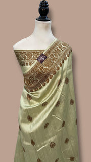 Pure Raw Silk Handloom Banarasi Saree - The Handlooms