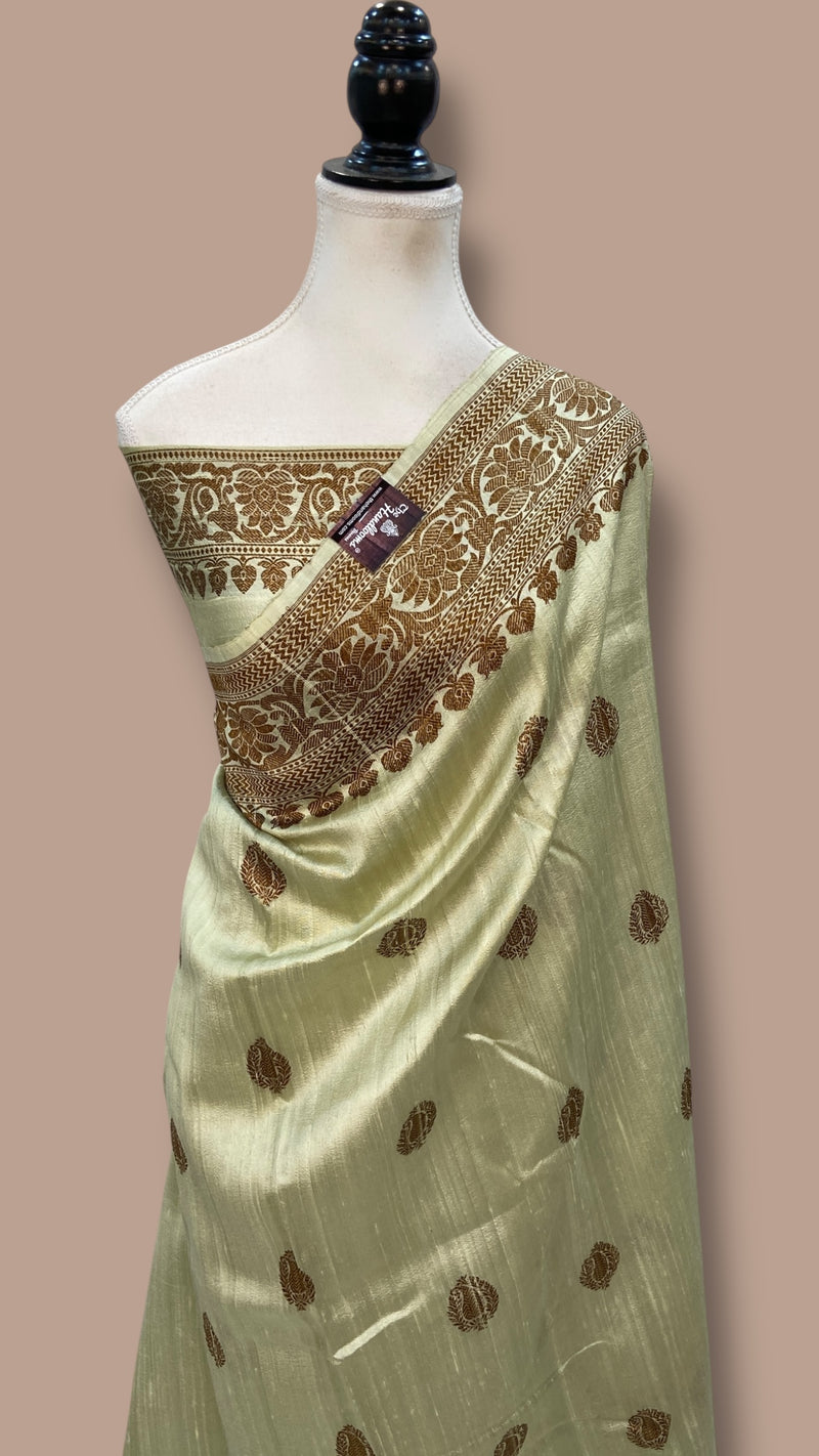 Pure Raw Silk Handloom Banarasi Saree - The Handlooms