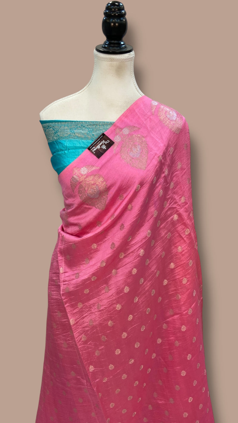 Pure Mango Silk Banarasi Handloom Saree - The Handlooms