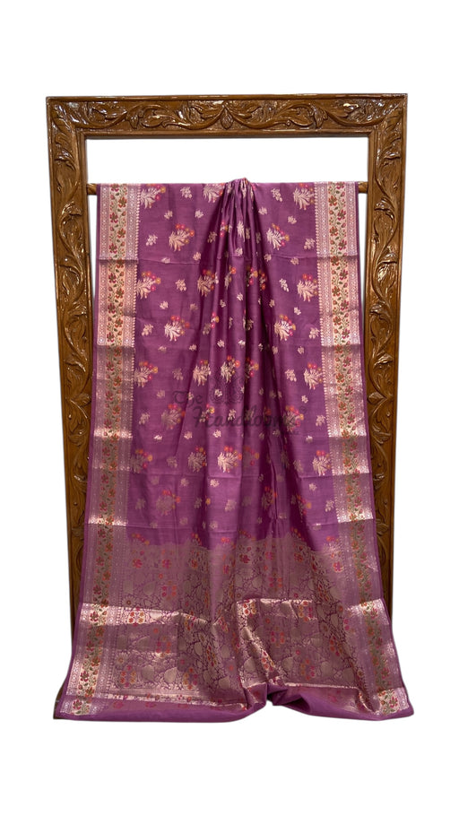 Pure Chiniya Silk Handloom Banarasi Saree - The Handlooms