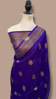 Pure Kora Handloom Banarasi Saree - The Handlooms
