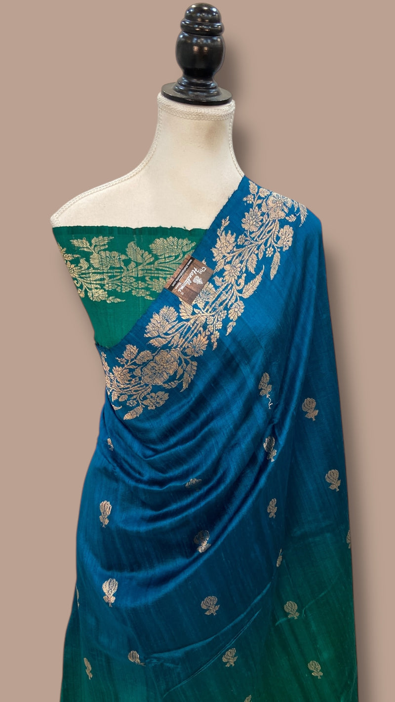 Pure Raw Silk Handloom Banarasi Saree - The Handlooms