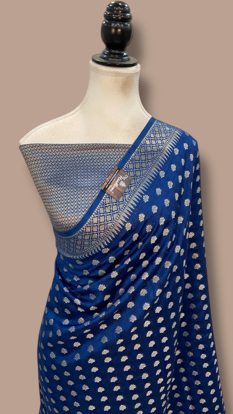 Pure Chiniya Silk Khaddi Handloom Banarasi Saree - The Handlooms