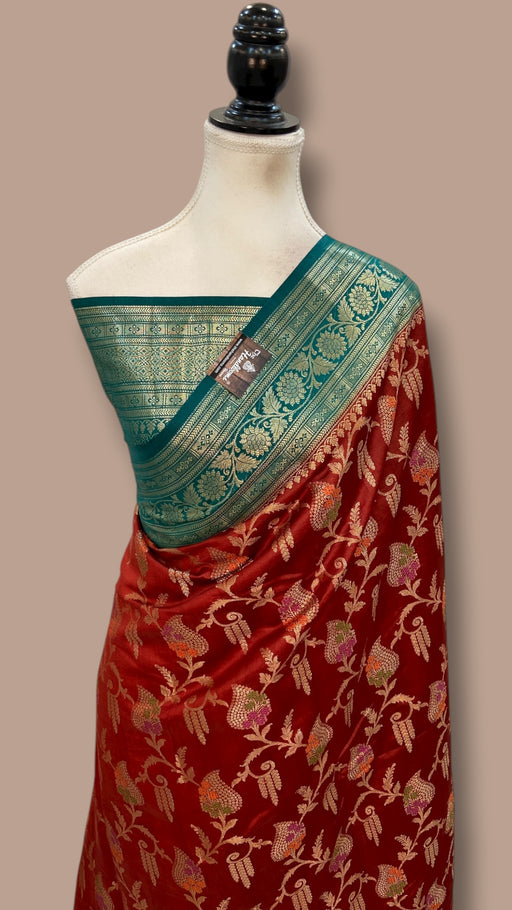 Pure Chiniya Silk Handloom Banarasi Saree - The Handlooms