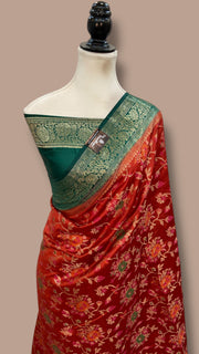 Pure Chiniya Silk Handloom Banarasi Saree - The Handlooms