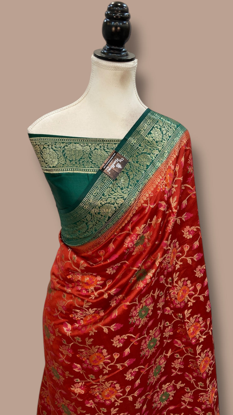Pure Chiniya Silk Handloom Banarasi Saree - The Handlooms