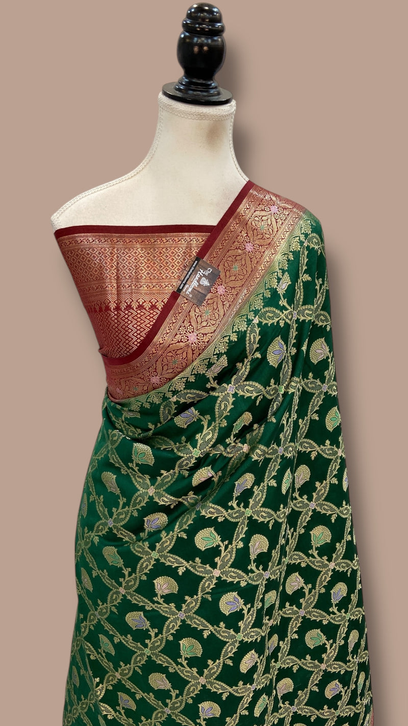 Pure Chiniya Silk Handloom Banarasi Saree - The Handlooms