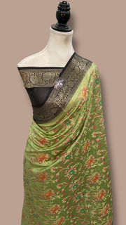 Pure Chiniya Silk Handloom Banarasi Saree - The Handlooms