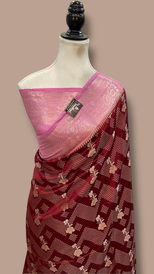 Pure Mango Silk Banarasi Handloom Saree - The Handlooms
