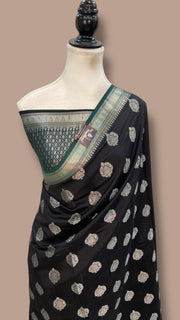 Pure Chiniya Silk Handloom Banarasi Saree - The Handlooms
