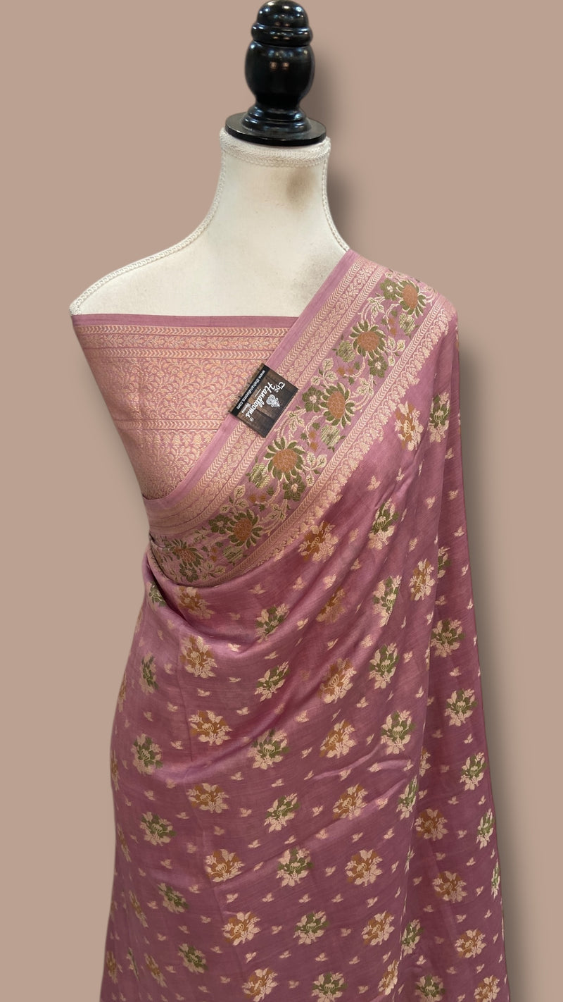 Pure Butter Crepe Banarasi Saree