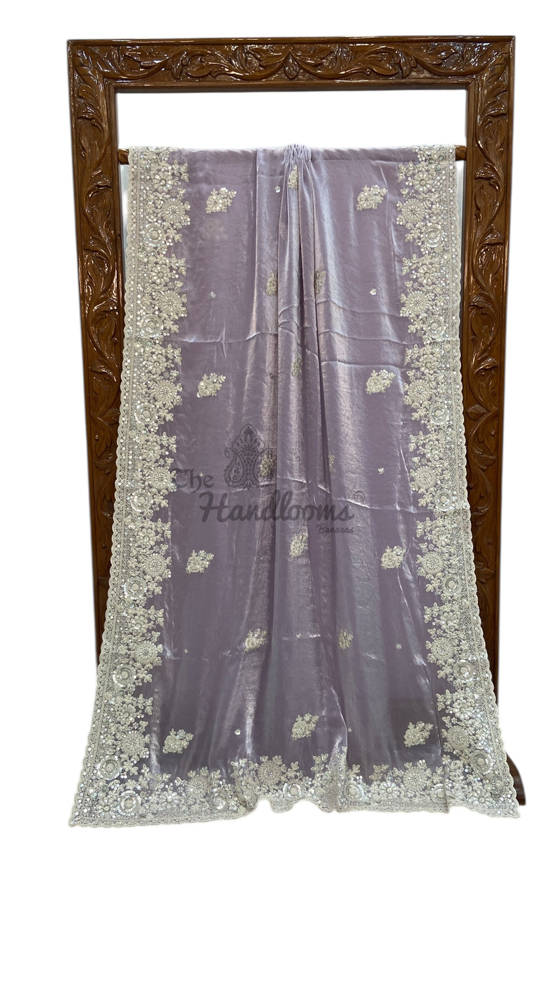Tissue Silk Banarasi Saree With Handwork