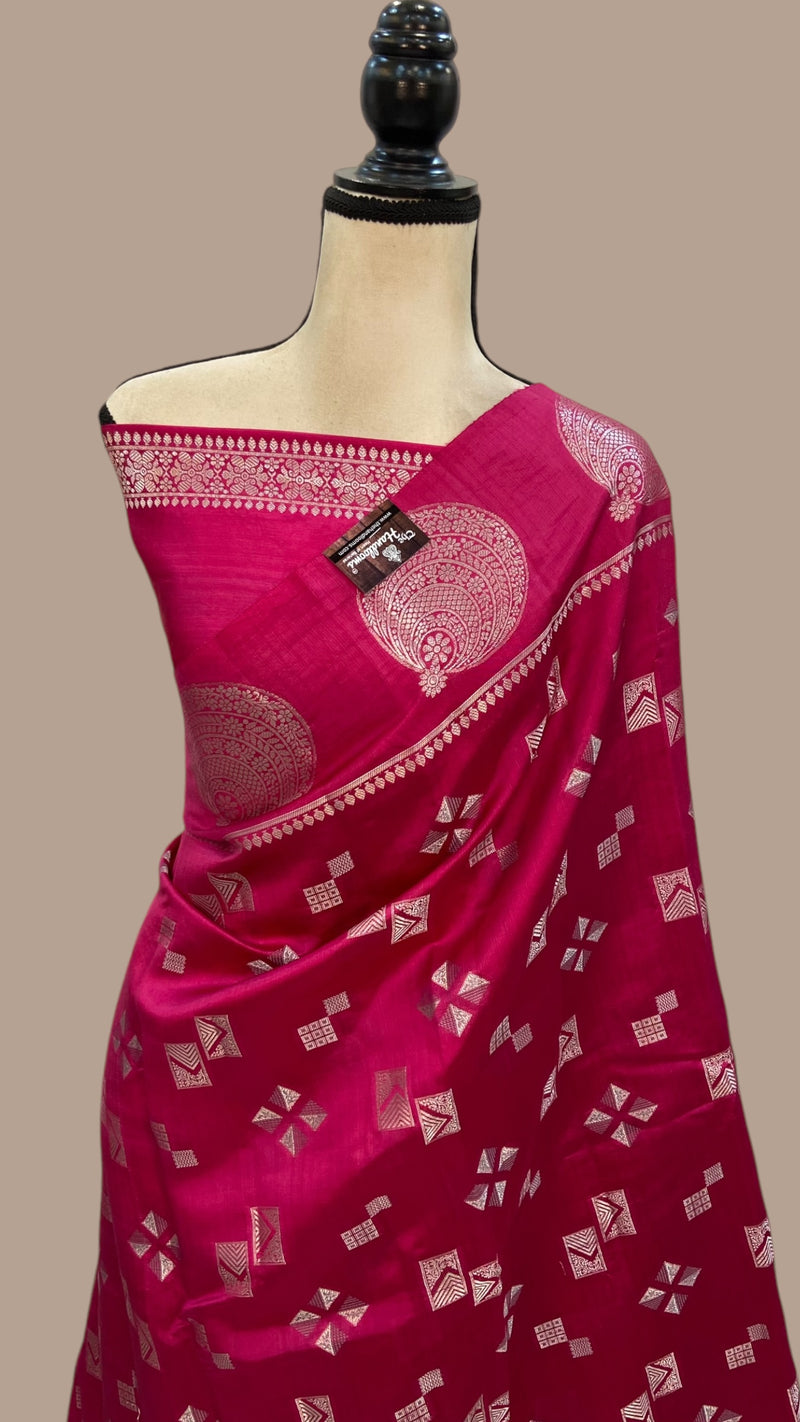 Pure Mango Silk Banarasi Handloom Saree - The Handlooms