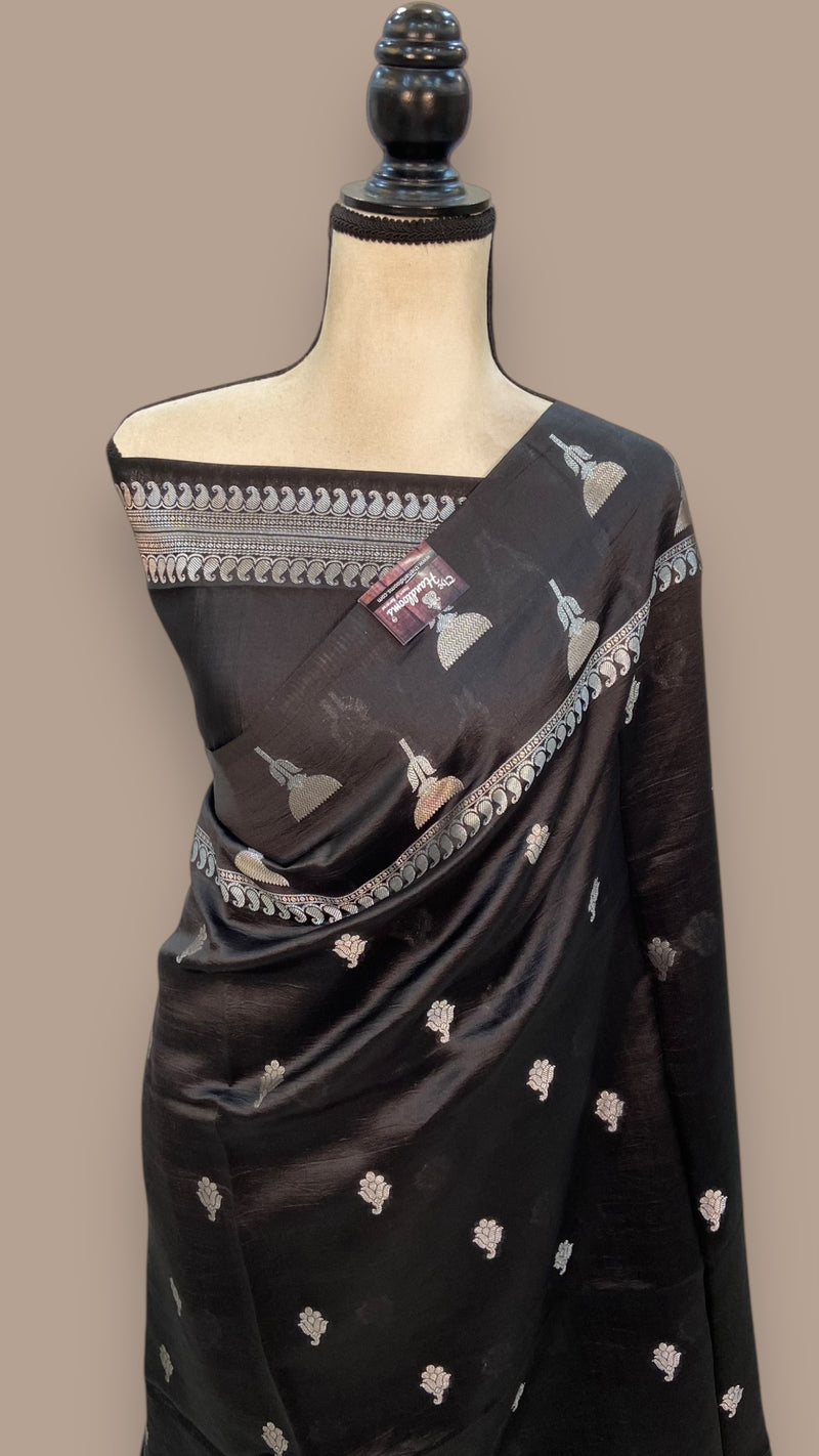 Pure Mango Silk Banarasi Handloom Saree - The Handlooms
