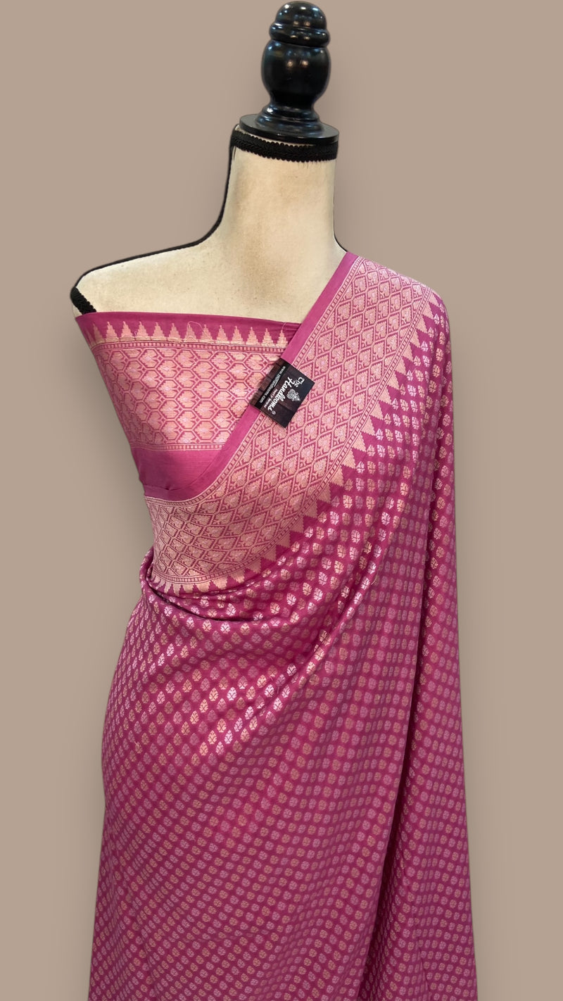 Pure Moonga Khaddi Handloom Banarasi Saree - The Handlooms