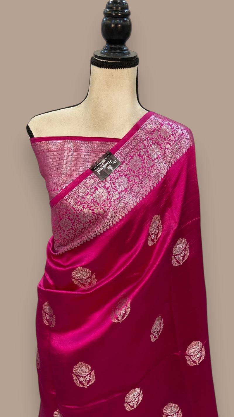 Pure Mango Silk Banarasi Handloom Saree - The Handlooms