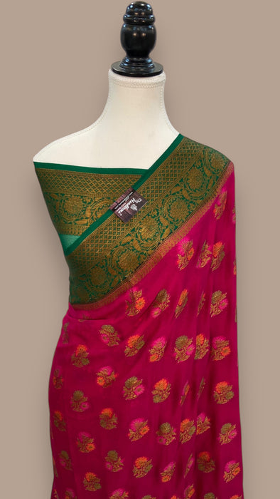 Pure Chiffon Khaddi Banarasi Saree