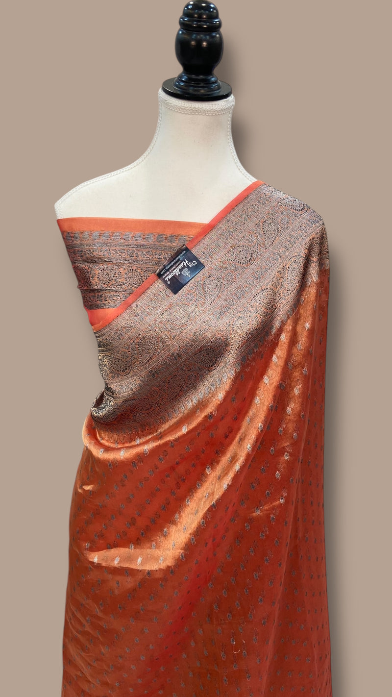 Pure Kora Tissue Handloom Banarasi Saree - The Handlooms