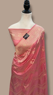 Pure Katan Silk Banarasi Handloom Saree - All over Jaal work - The Handlooms