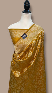 Pure Katan Silk Banarasi Handloom Saree - All over Jaal work - The Handlooms