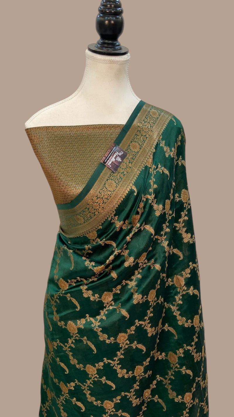 Pure Mango Silk Banarasi Handloom Saree - The Handlooms