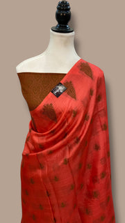 Pure Tussar Silk Handloom Banarasi Saree - The Handlooms