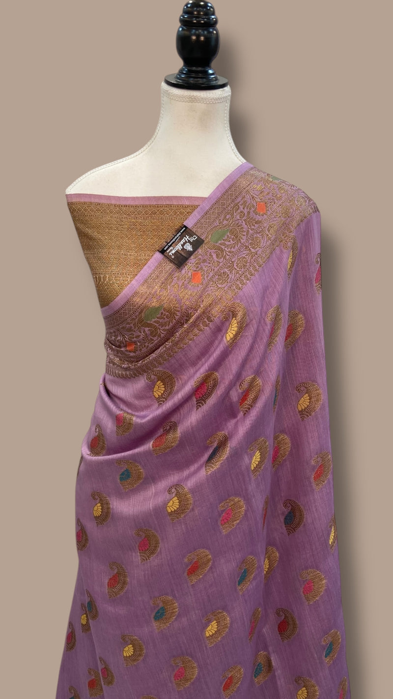 Moonga Georgette Handloom Banarasi Saree - The Handlooms