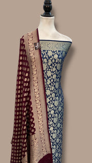 Khaddi Georgette Banarasi Dress material - The Handlooms