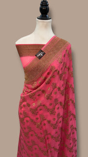 Pure Khaddi Georgette Handloom Banarasi Saree - The Handlooms