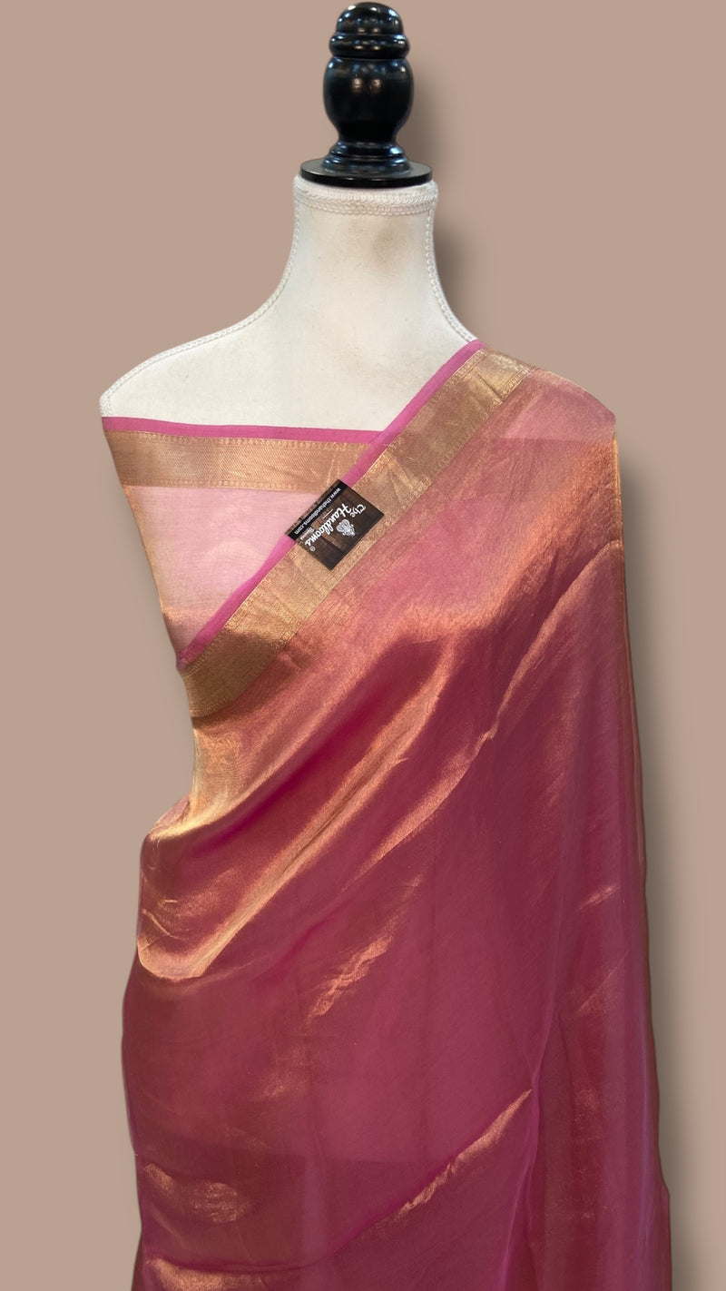 Pure Kora Tissue Handloom Banarasi Saree - The Handlooms