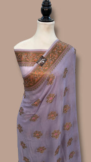 Pure Chiffon Khaddi Banarasi Saree - The Handlooms
