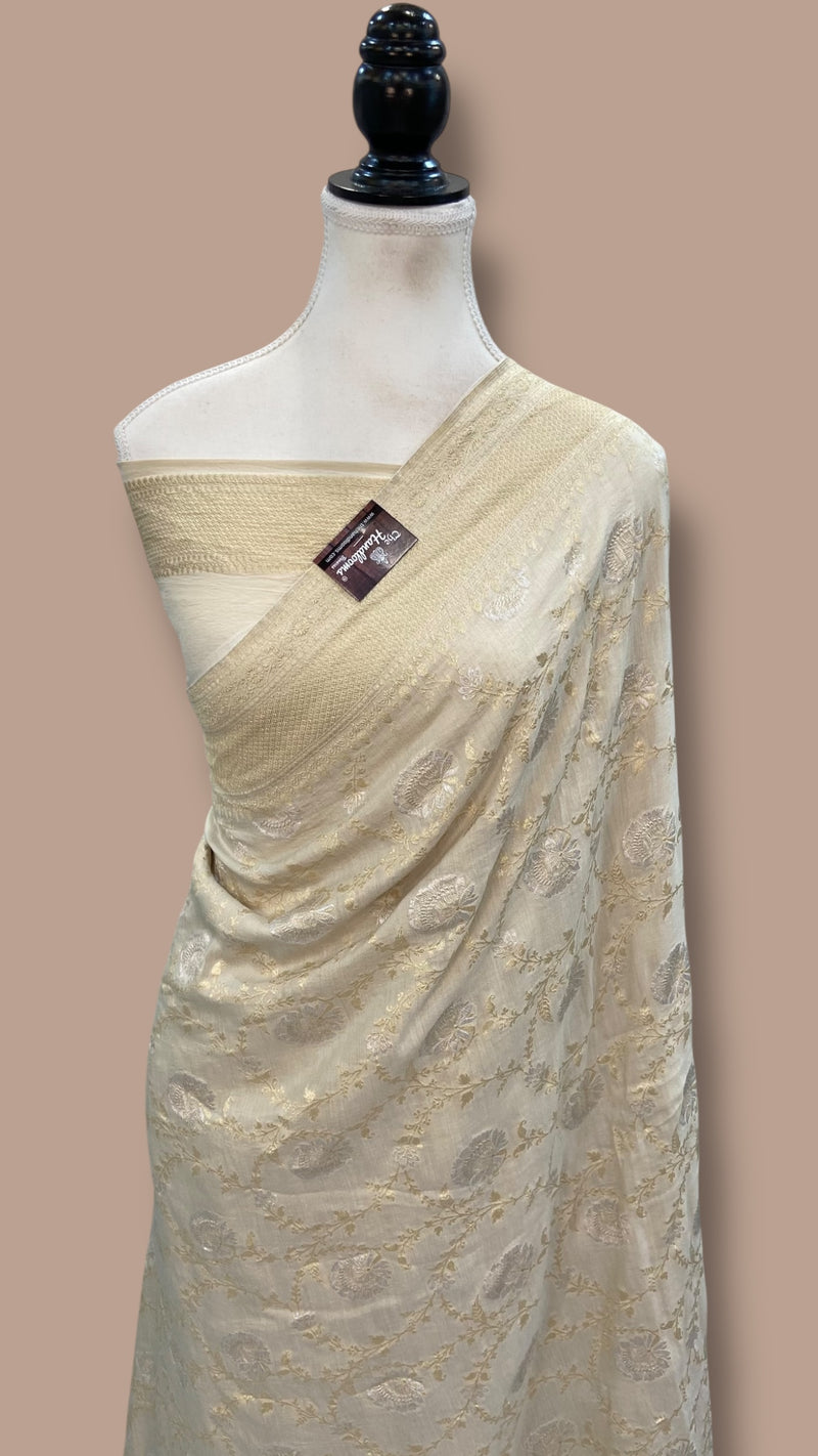 Moonga Georgette Handloom Banarasi Saree - The Handlooms