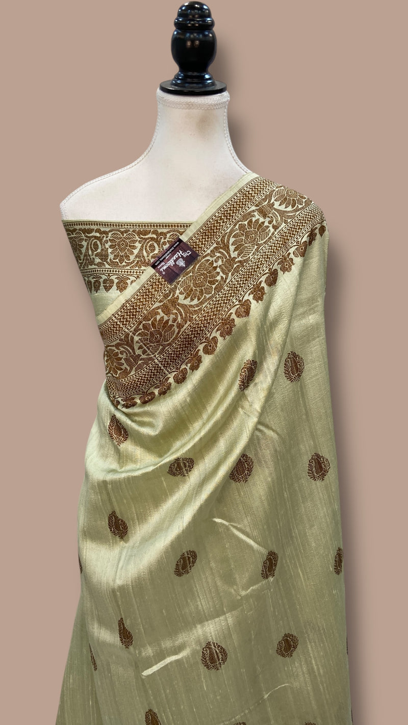 Pure Raw Silk Handloom Banarasi Saree - The Handlooms