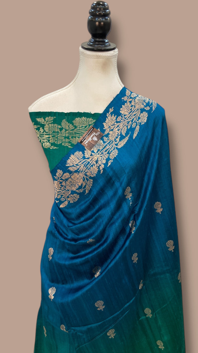 Pure Raw Silk Handloom Banarasi Saree - The Handlooms