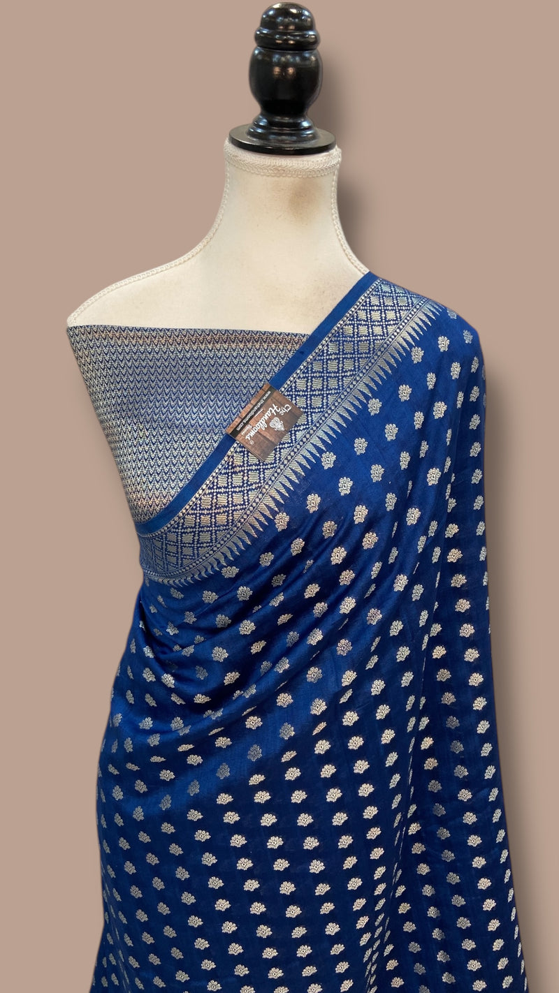 Pure Chiniya Silk Khaddi Handloom Banarasi Saree - The Handlooms