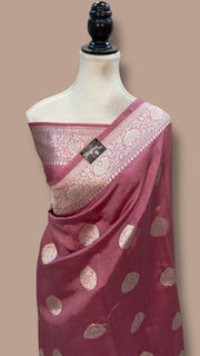 Pure Katan Silk Banarasi Handloom Saree - All Over Kadua Motifs - The Handlooms