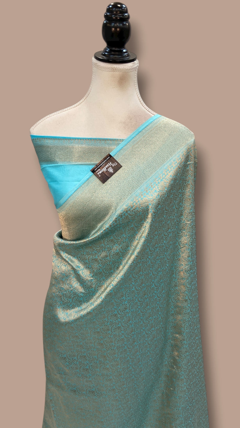 Pure Katan Silk Banarasi Handloom Saree - Tanchui Brocade - The Handlooms