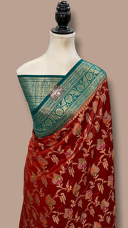 Pure Chiniya Silk Handloom Banarasi Saree - The Handlooms