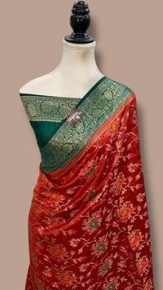 Pure Chiniya Silk Handloom Banarasi Saree - The Handlooms