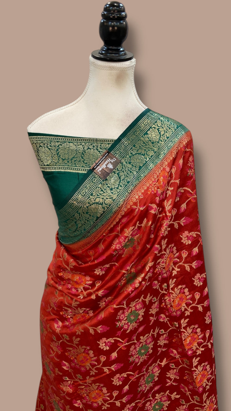 Pure Chiniya Silk Handloom Banarasi Saree - The Handlooms