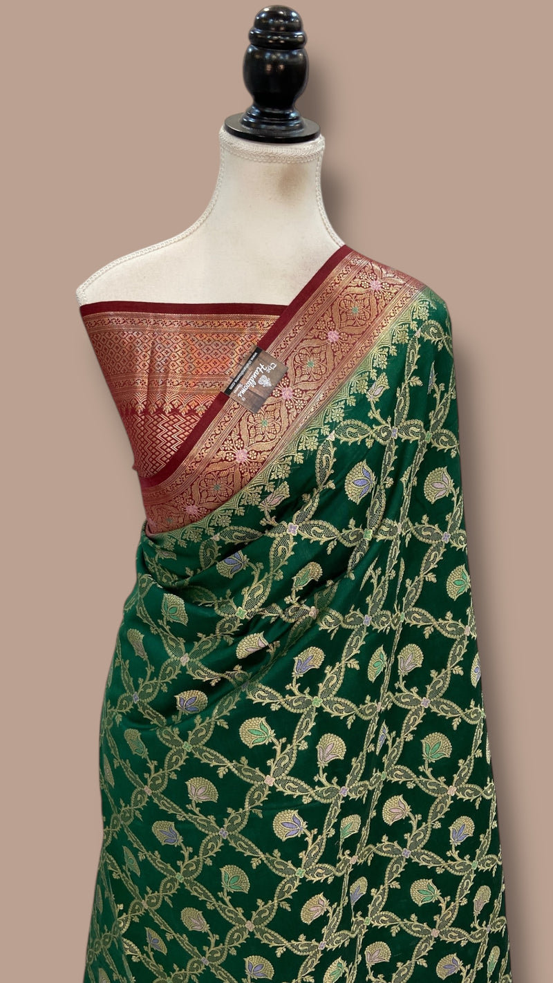 Pure Chiniya Silk Handloom Banarasi Saree - The Handlooms