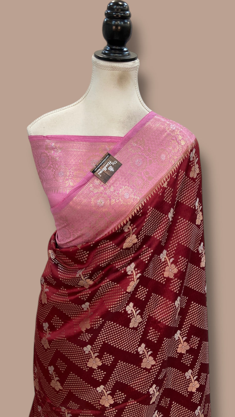 Pure Mango Silk Banarasi Handloom Saree - The Handlooms