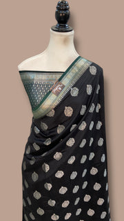 Pure Chiniya Silk Handloom Banarasi Saree - The Handlooms