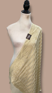 Pure Khaddi Georgette Dupatta - Water Zari - The Handlooms