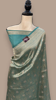 Pure Katan Silk Banarasi Handloom Saree - Tanchui Brocade With Sona Roopa - The Handlooms