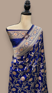 Nita Ambani in Pure Katan Silk Banarasi Handloom Saree - All over Jaal work with Meenakar - The Handlooms