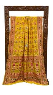 Pure Georgette Banarasi Handloom Saree - with meenakari work - The Handlooms