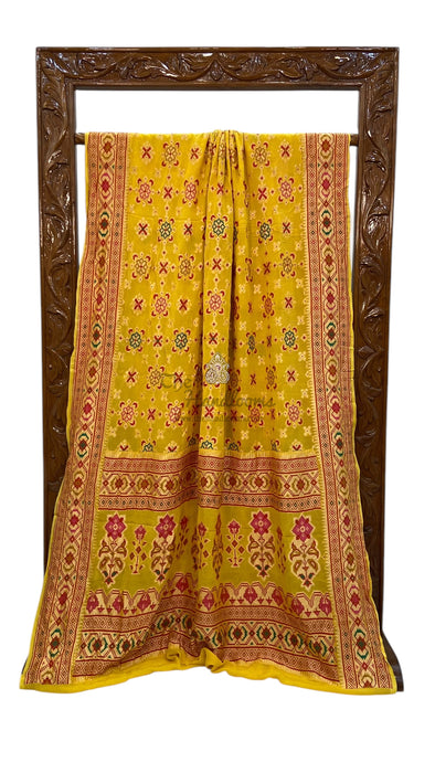 Pure Georgette Banarasi Handloom Saree - with meenakari work