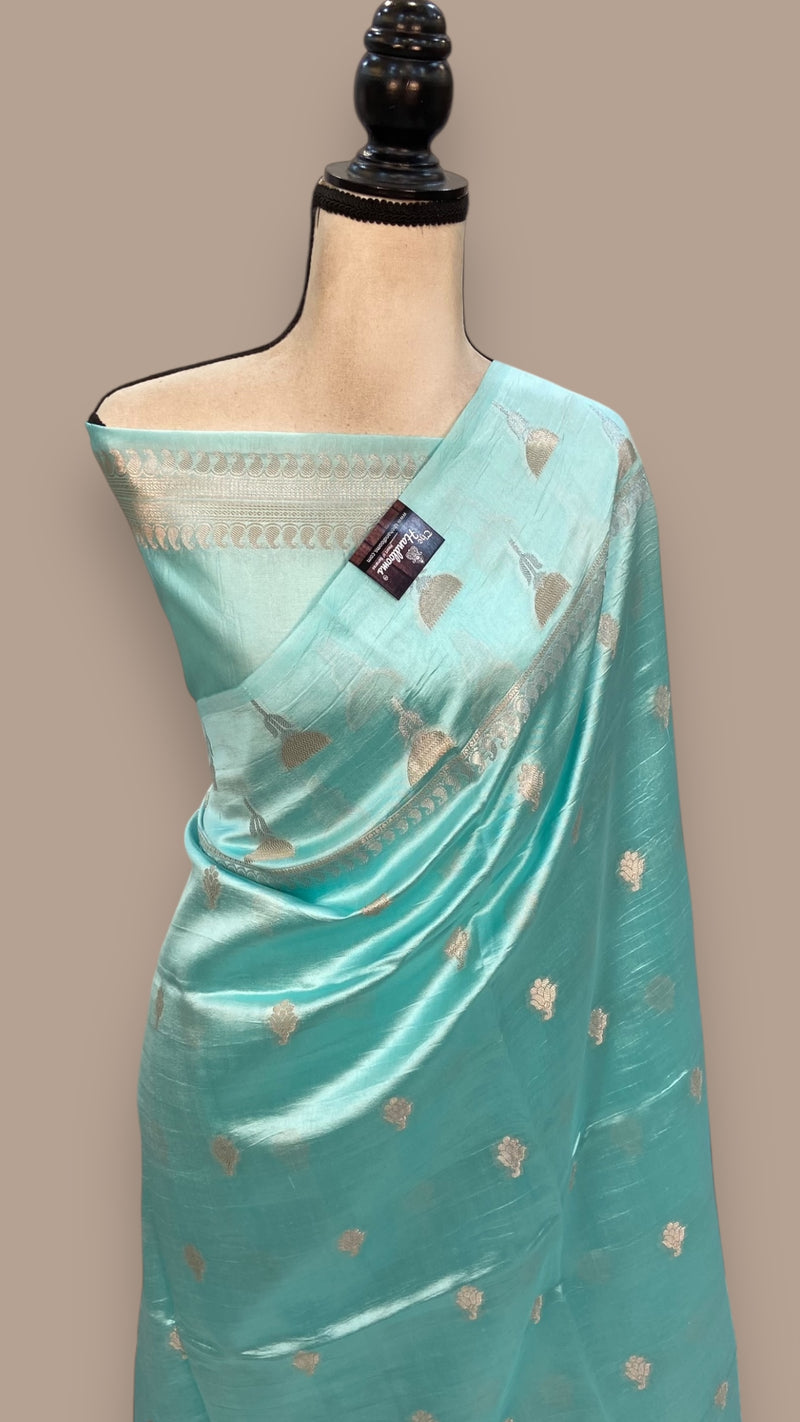 Pure Mango Silk Banarasi Handloom Saree - The Handlooms