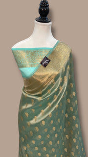 Pure Kora Tissue Handloom Banarasi Saree - The Handlooms